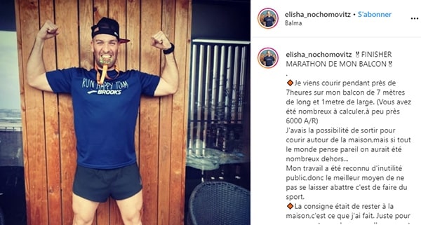 Tweet : Un marathon sur son balcon